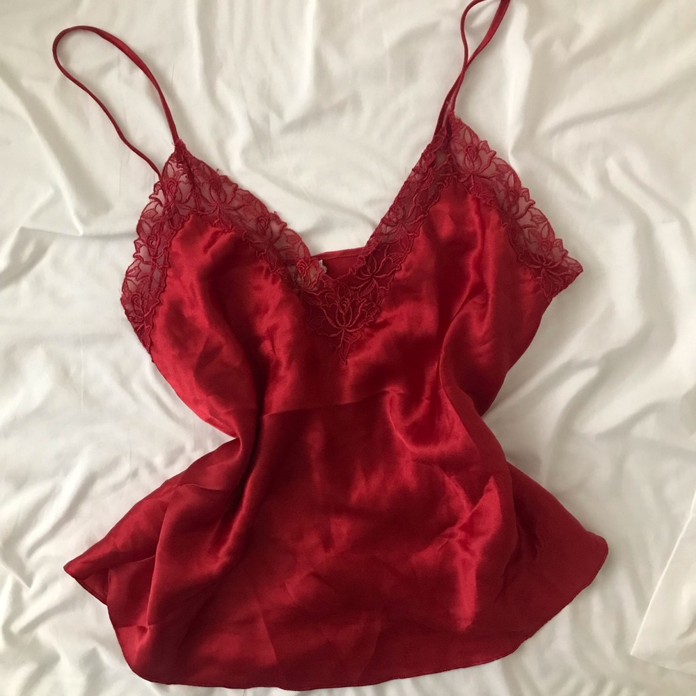 Victoria Secret Vintage Red Lace Cami